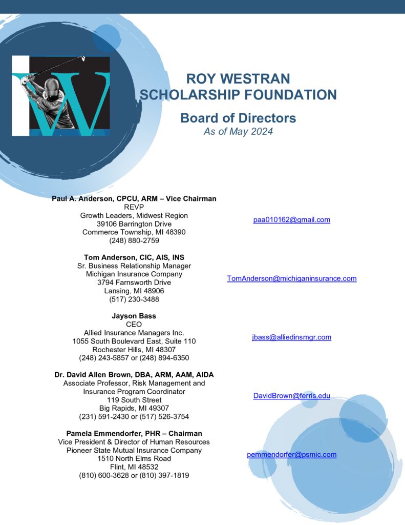 thumbnail of Westran Board Members List – May 2024